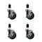 Service Caster 4'' SS Thermoplastic Rubber Swivel 1-1/2'' Expanding Stem Caster Set with Brake, 4PK SCC-SSEX20S414-TPRB-TLB-112-4 - alternate 1